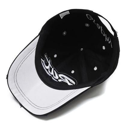 Hat Men'S Hip Hop Baseball Cap Korean Version Ins Tide Brand Summer Letter Embroidered Cap, Sun Protection Hat