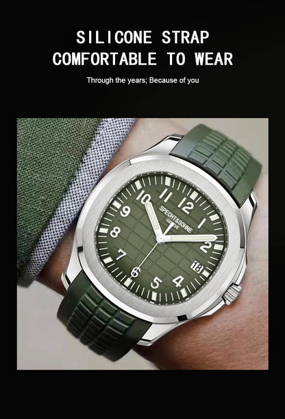 Specht&Sohne 40MM Automatic Mechanical Watch For Men Miyota 8215 Movt Sapphire Crystal 5167 Sports Wristwatch 50M Waterproof