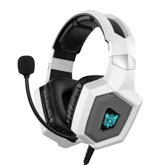 Casque de jeu filaire ONIKUMA K8 RGB, casque circumaural avec microphone flexible, son surround, audio stéréo 3,5 mm, casque pour joueurs PC