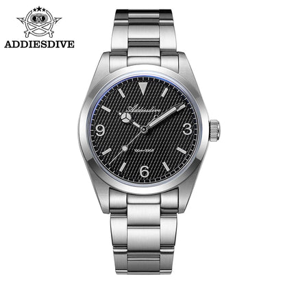 ADDIESDIVE herenhorloge – 316L roestvrijstalen kast, waterdicht tot 10 bar, lichtgevend display, model AD2096 – Luxe quartzhorloge