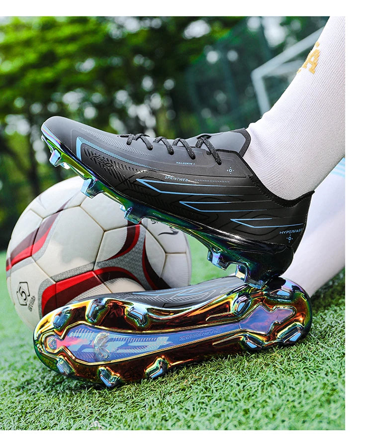 Chaussures de football pour hommes, baskets confortables, chaussures de football de haute qualité avec crampons longs pour garçons - Conception durable et résistante à l'usure