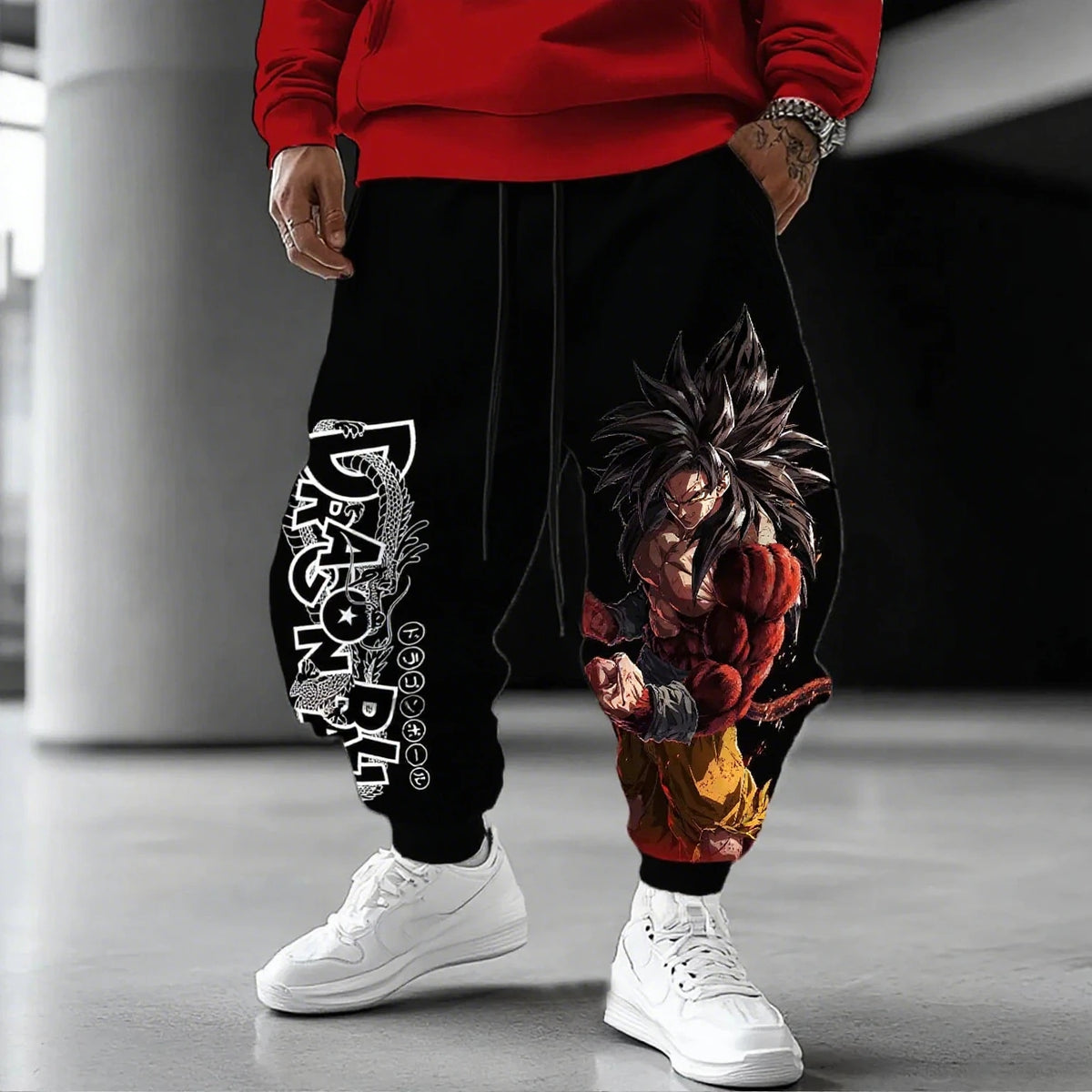 Poletne joggerske hlače Dragon Ball Goku s 3D-potiskom, hitro sušeče se, oversize, za prosti čas in hip hop, za moške, ženske in otroke, Y2k