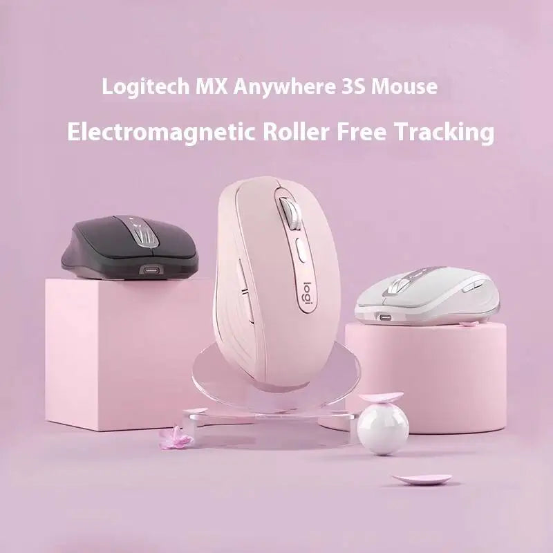 Official Flagship Logitech MX Anywhere 3S Wireless Mouse, Light Sound Bluetooth Laptop, Desktop Computer M750 Series