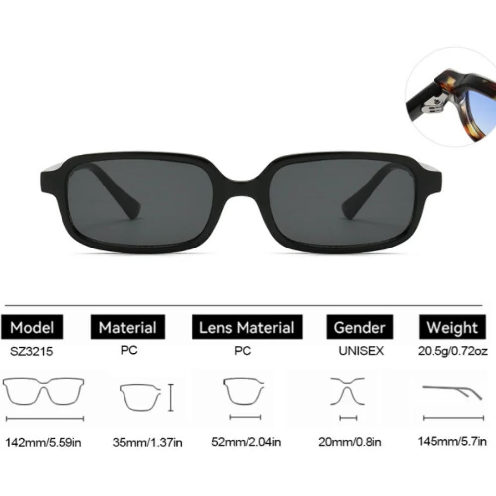 KLASSNUM Sunglasses Woman 2026 Trendy Rectangle Small Square Frame Sun Glasses Luxury Brand Designer Driving Anti UV400 Eyewear