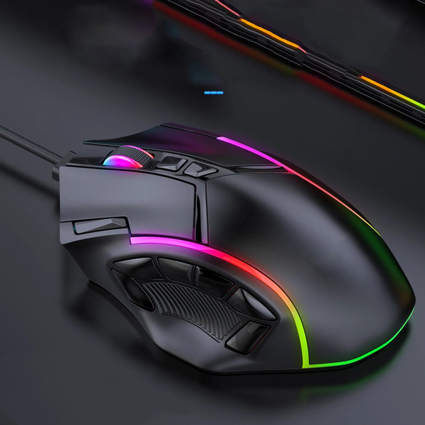 Gaming Mouse RGB Wired Mouse 12800 DPI 12 Keys Macro Definition Computer Replacement Accessories Photoelectric Working