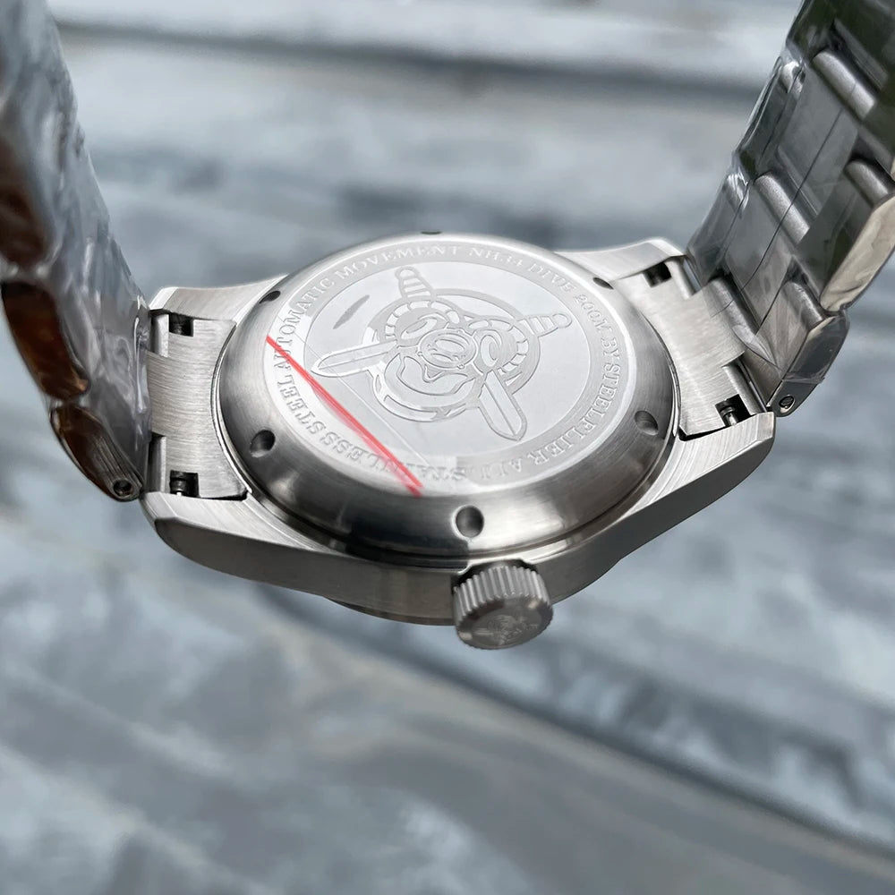 Reloj de pulsera mecánico STEELFLIER Official SF792 GMT con movimiento NH34, luminiscencia Super BGW9 C3, impermeable 200M, reloj de buceo de lujo para hombre