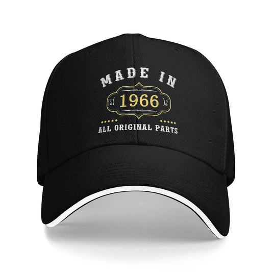 Men Women Born in 1966 vintage age 60 years old funny 60th birthday Hat Fashion Baseball Cap  Sun Hat Travel Headewear