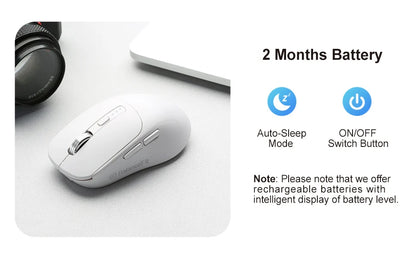 Wireless Mouse Bluetooth Compatible 5.2 USB 2.4Ghz Mice Ergonomic Wireless Office Mouse for iPad MacBook Tablet Laptop Computer
