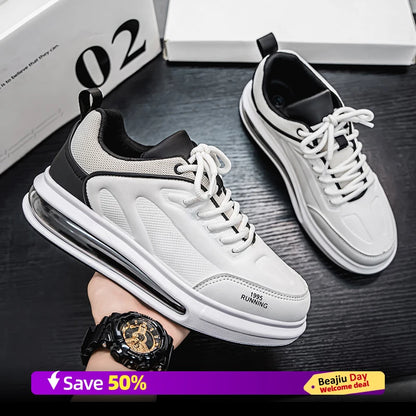 Air Cushion Men Sports Running Shoes Casual Breathable Lightweight Women's Comfortable Athletic Nonskid Walking Sneakers ﻿