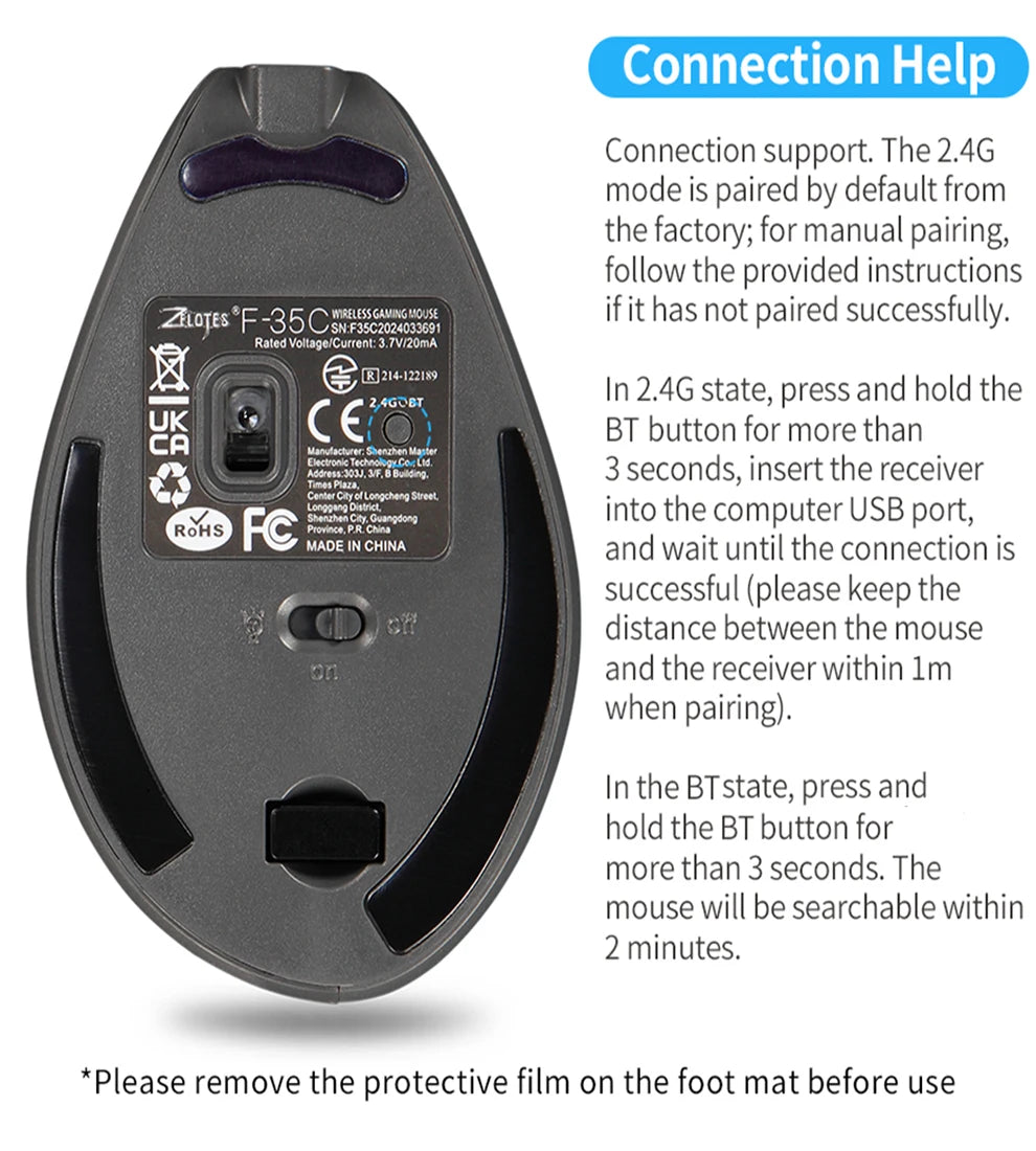 Rechargeable Wireless Vertical Mouse With Screen Display Ergonomic Mice 6 Button Programmable Gaming Mouse for Gamer Desktop