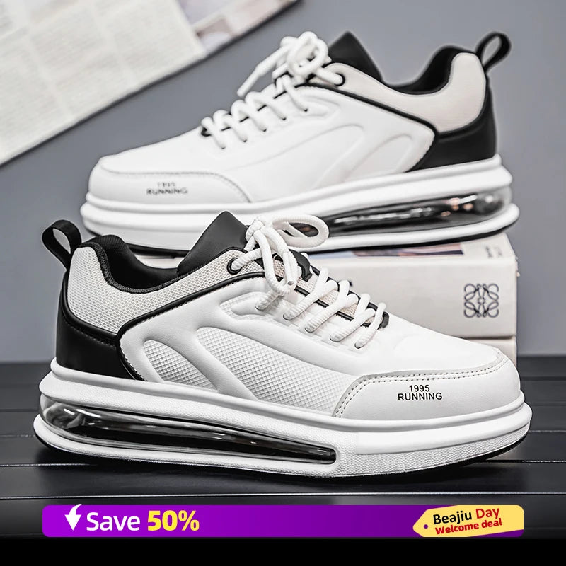 Air Cushion Men Sports Running Shoes Casual Breathable Lightweight Women's Comfortable Athletic Nonskid Walking Sneakers ﻿