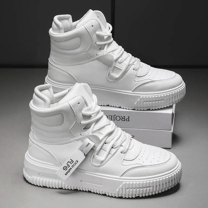 Moderna, avslappnade sneakers, höga skateboardskor, studentkängor för män och kvinnor, trendiga, slitstarka, tvåfärgade, för par