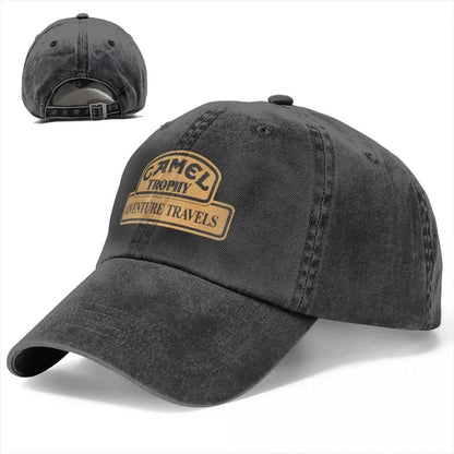 Ρετρό καπέλο μπέιζμπολ Camel Trophy Racing για άνδρες και γυναίκες, από φθαρμένο τζιν, με κούμπωμα, για υπαίθριες δραστηριότητες το καλοκαίρι, χωρίς δομή, μαλακό καπέλο