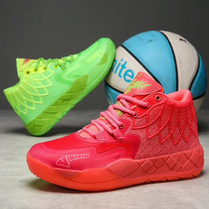 The youth actual combat basketball shoe movement outdoor comfortable cushioning wear-resisting fashion breathable high quality