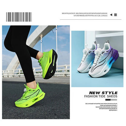 New Men's and Women's Running Shoes Breathable Racing Sports Shoes Carbon Cushion Lightweight Men's Jogging Training Shoes