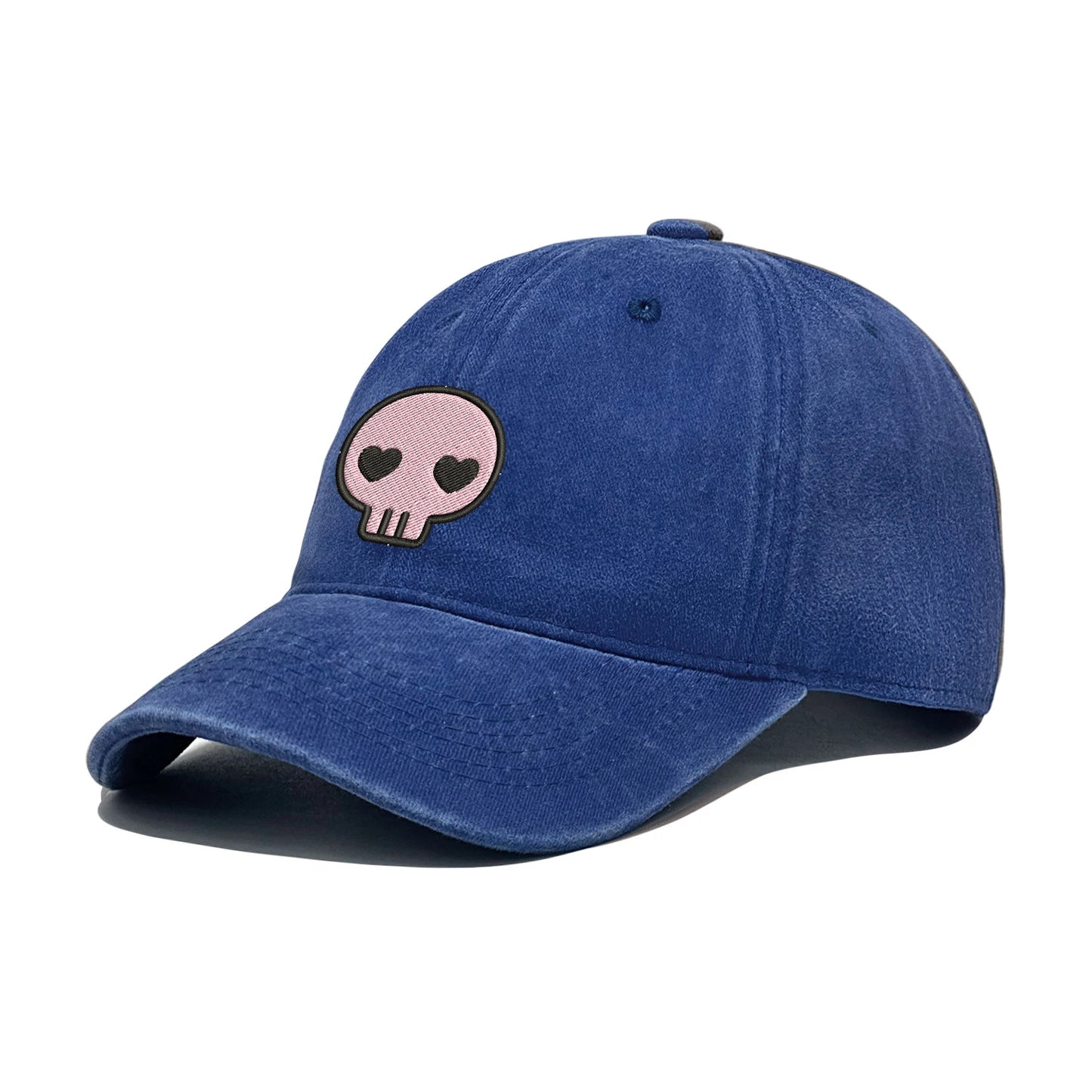 Retro Washed Distressed Baseball Cap Skull Embroidered Dad Hat Men Women Casual Adjustable Outdoor Sun Hat 260617