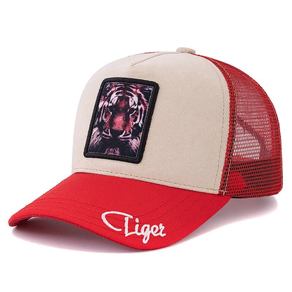 Czapka typu trucker unisex z naszywką w wzór Grizzlies, zamszowa czapka przeciwsłoneczna, letnia czapka baseballowa z motywem zwierzęcym dla mężczyzn i kobiet