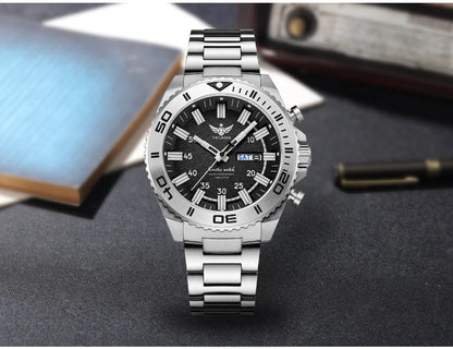 Yelang Watches V1035 44mm Men's Diving Watch Human Kinetic Energy Watch 100m Waterproof Watches Luminous Japan PX83 Sapphire