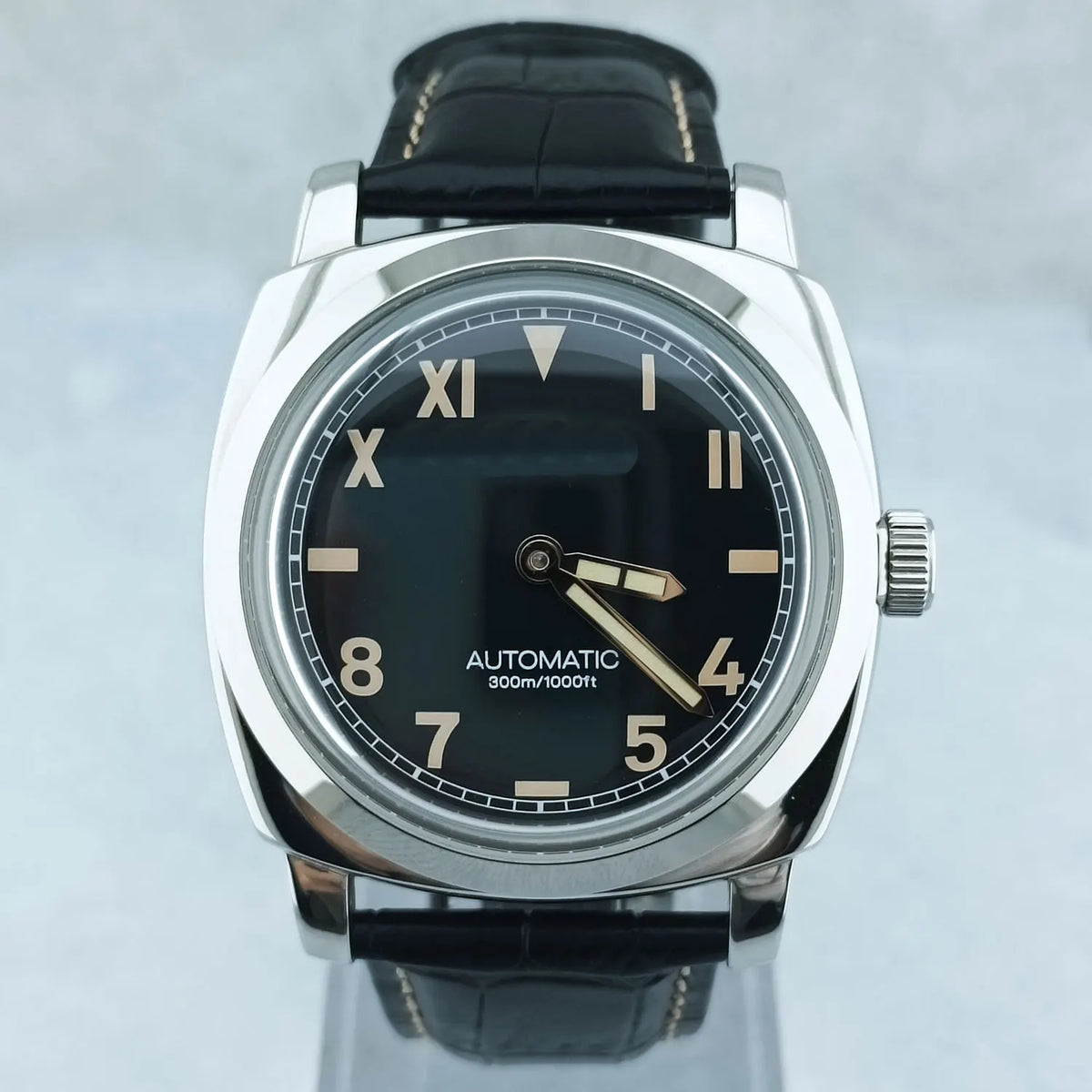 Zegarek męski 46 mm z ręcznym naciągiem, mechanizm Seagull ST3600, szkło szafirowe, wodoodporny, stal nierdzewna 316L, zegarek na zamówienie