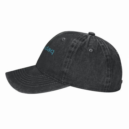 Nasdaq Logo, Knitted Texture demin Trucker Hat Lightweight Men's Cap Cap Man Summer