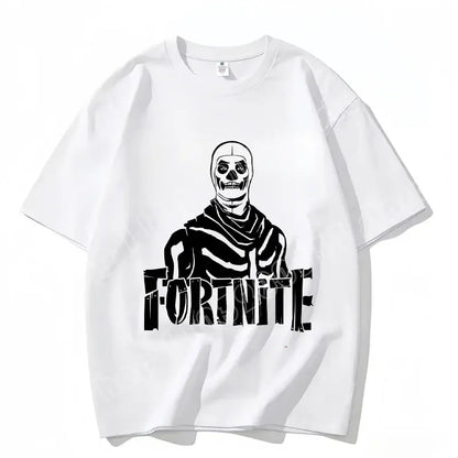 „Fortnite“ apvalios iškirptės marškinėliai, unisex suaugusiesiems, žaidimo šokių stiliaus, nauji, iš grynos medvilnės, trumpomis rankovėmis, puikiai tinka kasdienai ir atostogoms