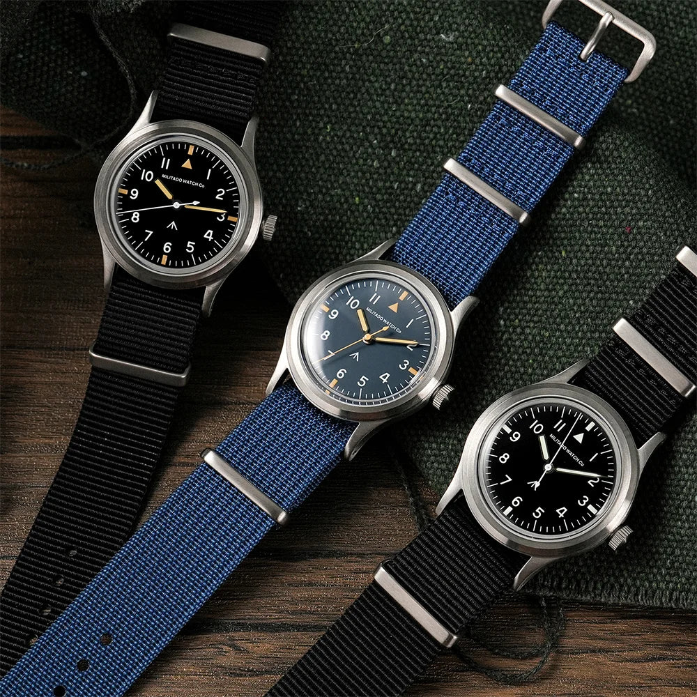 Militado New Ml14 Quartz Watches Man VH31 Sweep Movement K1 Or Sapphire 100M Waterproof Luminous 36Mm Vintage Military Watches