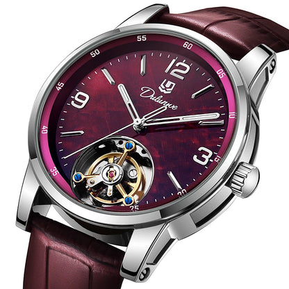 Tourbillon-herreur, sporty, automatisk, mekanisk, vandtæt, luksusarmbåndsur fra et førsteklasses mærke