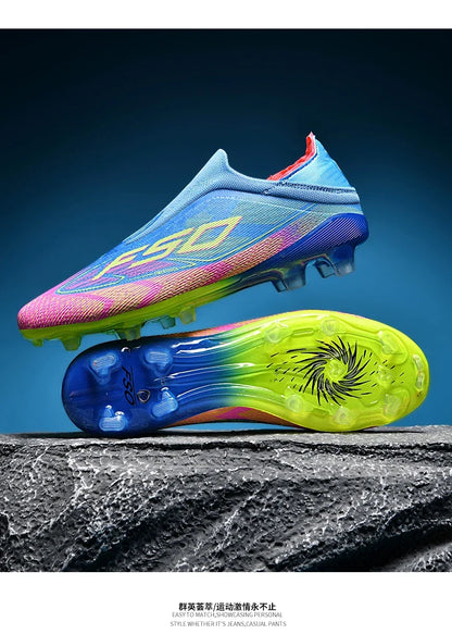 New Men Football Boots High-quality Soccer Shoes Sneakers Match Indoor Non-Slip Grass Cleats High-top Futsal Hot-selling Outdoor