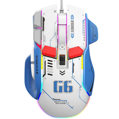 High-end Programmable Gaming Mouse Wired 12800 DPI 12 keys RGB Game Mice for Windows IOS Home Office Laptop PC