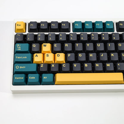 KBDiy GMK MarrsGreen Tastenkappen Retro PBT ISO Double-Shot Cherry-Profil Tastenkappen für MX-Switches Mechanische Gaming-Tastatur-Tastenkappen