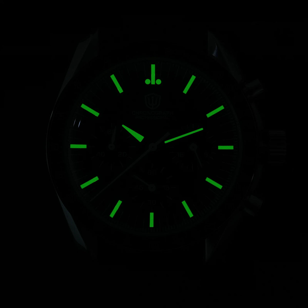 Watchdives WD1863 Watch VK63 Quartz Chronograph Movement Bubble Sapphire Crystal 100m Waterproof Luminous 39mm Vintage Watches
