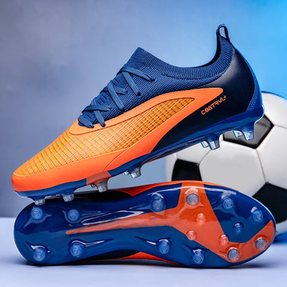 Men Soccer Cleats Breathable Lightweight Football Boots Anti-Slip Training Shoes Outdoor Sport Sneakers