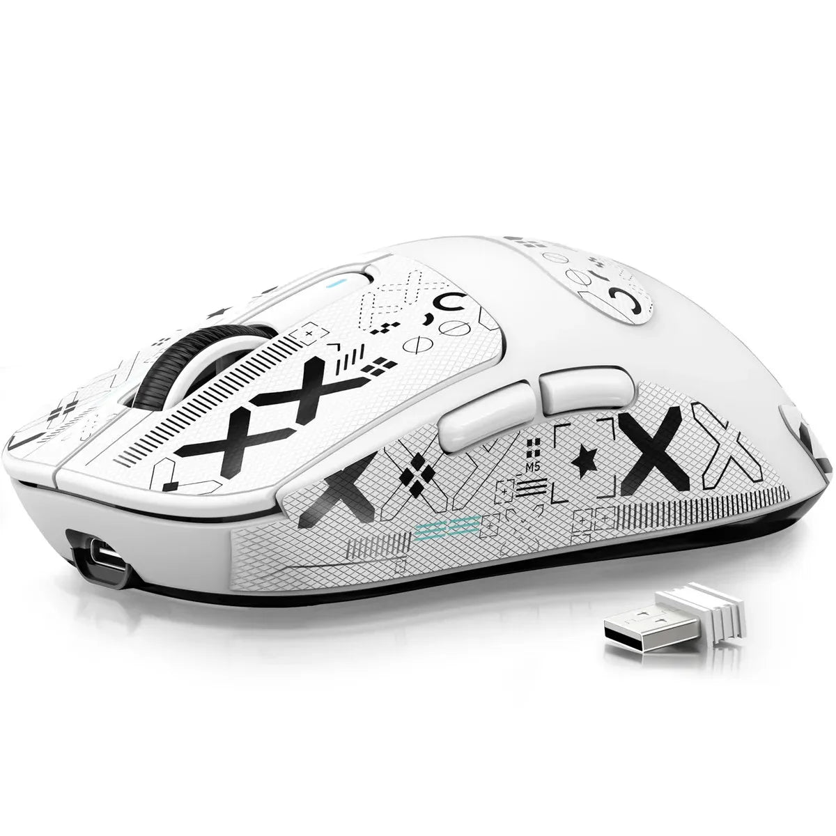 ATTACK SHARK X3/X3PRO 4K/8K trådlös gamingmus, 26K DPI, tri-mode (trådbunden/2.4GHz/BT5.2), lätt, PAW3395-sensor för gamers