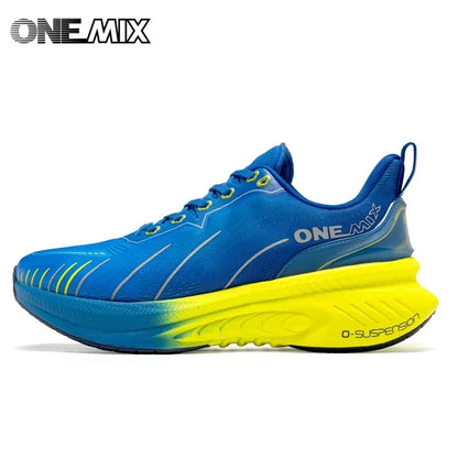 ONEMIX Νέα Παπούτσια Τρεξίματος με Αντικραδασμική Προστασία για Άνδρες, Κατάλληλα για Βαρείς Δρομείς, Δέσιμο με Κορδόνια, Αθλητικά Γυναικεία, Αντιολισθητικά Outdoor Sneakers για Άνδρες