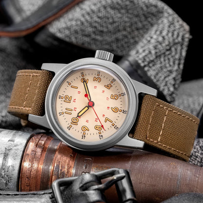 THORN Retro vojenské hodinky 36 mm s strojkem NH35A SHY-043 Sportovní hodinky Unisex Pánské a dámské Luxusní