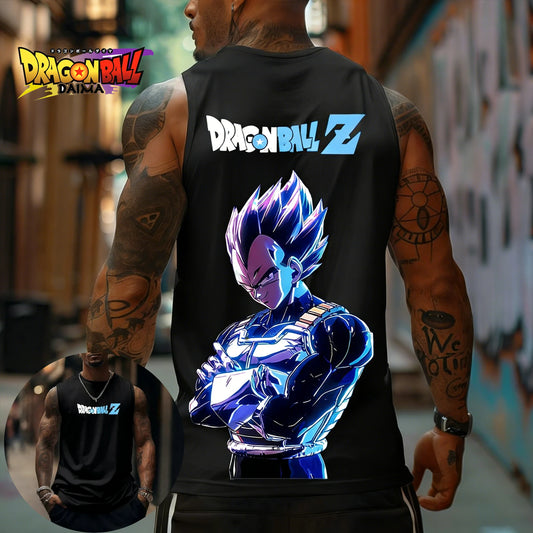 Dragon Ball Z Super Blue Vegeta Vestă sport americană retro stil Y2K Harajuku, tricou nou pentru bărbați, de primăvară și vară, pentru uz zilnic