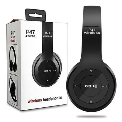 P47 Wireless Bluetooth Headphone With Mic Noise Cancelling Headsets Stereo Sound Earphones Sports Gaming Headphones Supports PC