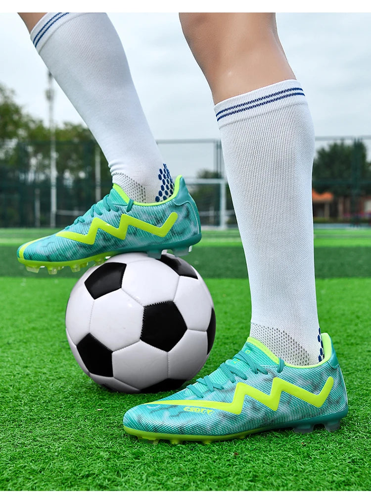 Chaussures de football pour hommes, antidérapantes, résistantes à l'usure, pour entraînement sur gazon, chaussures de football pour jeunes, chaussures de football légères pour homme