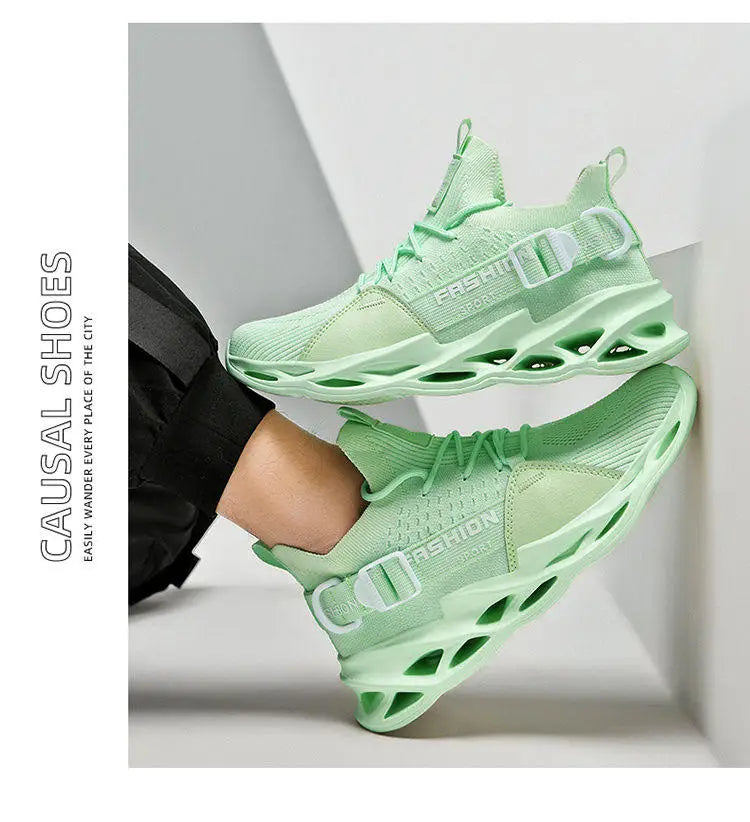 Hot Sale Fashion Purple Casual Sneakers Women Men Blade Running Shoes Big Size 48 Light Breathable Sports Shoes Men Mesh Sneaker