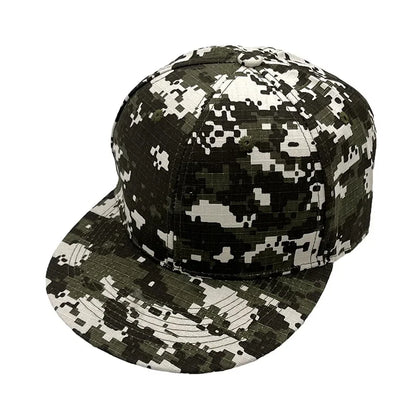 New Digital Print Camo Hip Hop Caps - Harajuku Street Style Flat Brim Baseball Hats Unisex Youth Urban Fashion