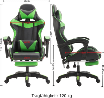 Gaming Chair Gaming Armchair Height Adjustable Office Chair with Adjustable Reclining Function with Cat Ears and Pillows