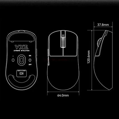 Vgn Vxe Dragonfly R1 Pro Max Gaming Mouse Bluetooth Rechargeable Gamer Paw3395 Lightweight Ergonomic Wireless Esport Mouse
