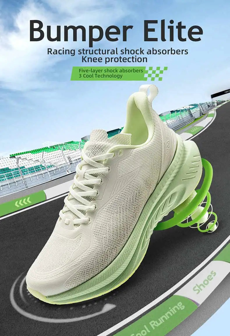 Onemix New Original Men Running Sports Shoes Shock Absorption Soft Lightweight Breathable Mesh Non-slip Cushioning Sneakers