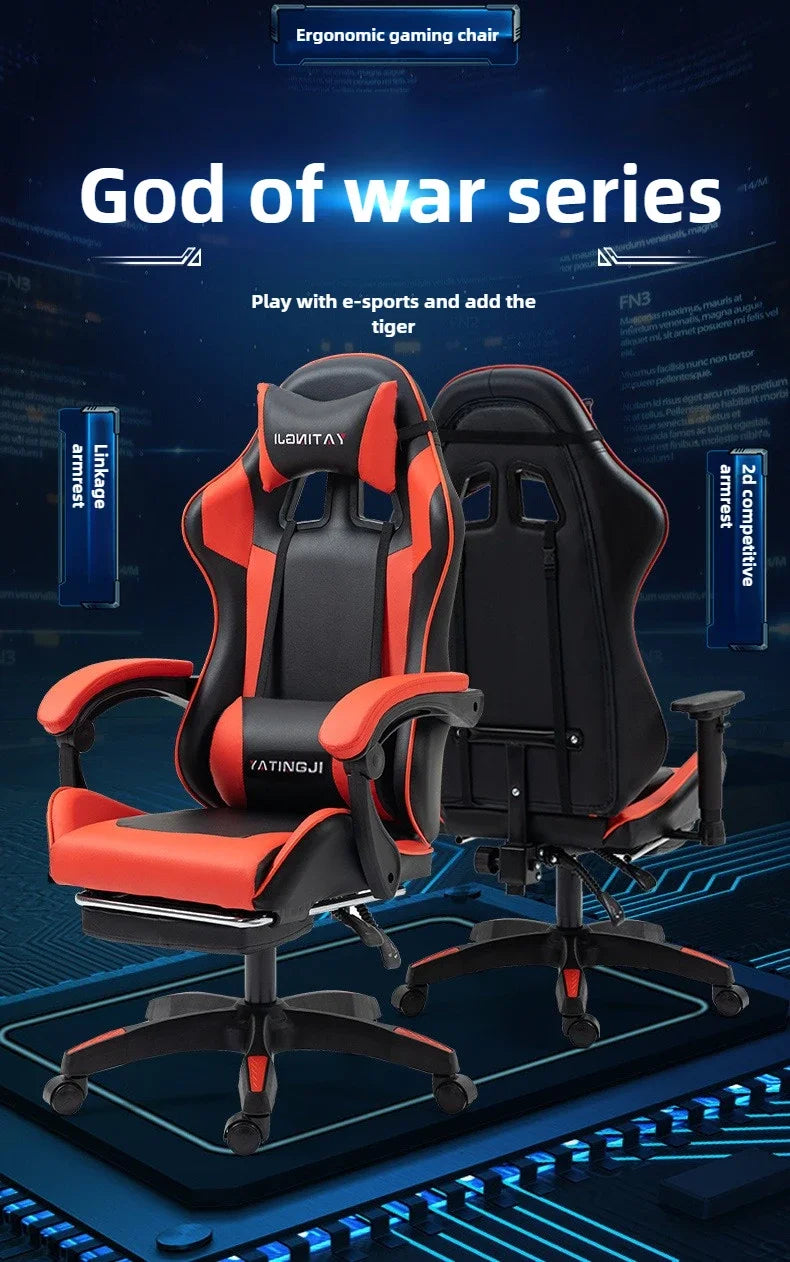 Gaming Gaming Chair Ergonomic Comfortable Leather Gaming Chair Reclining Lifting High Back Rotating Racing Gaming Chair