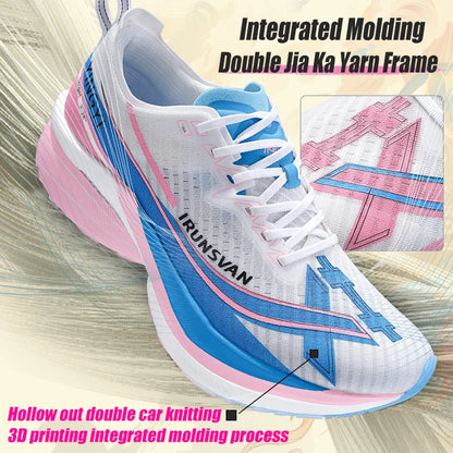 IRUNSVAN Men's Full-Palm Carbon Plate Marathon Road Running Shoes With Quick Rebound And Full Of Power Zapatillsa de deporte