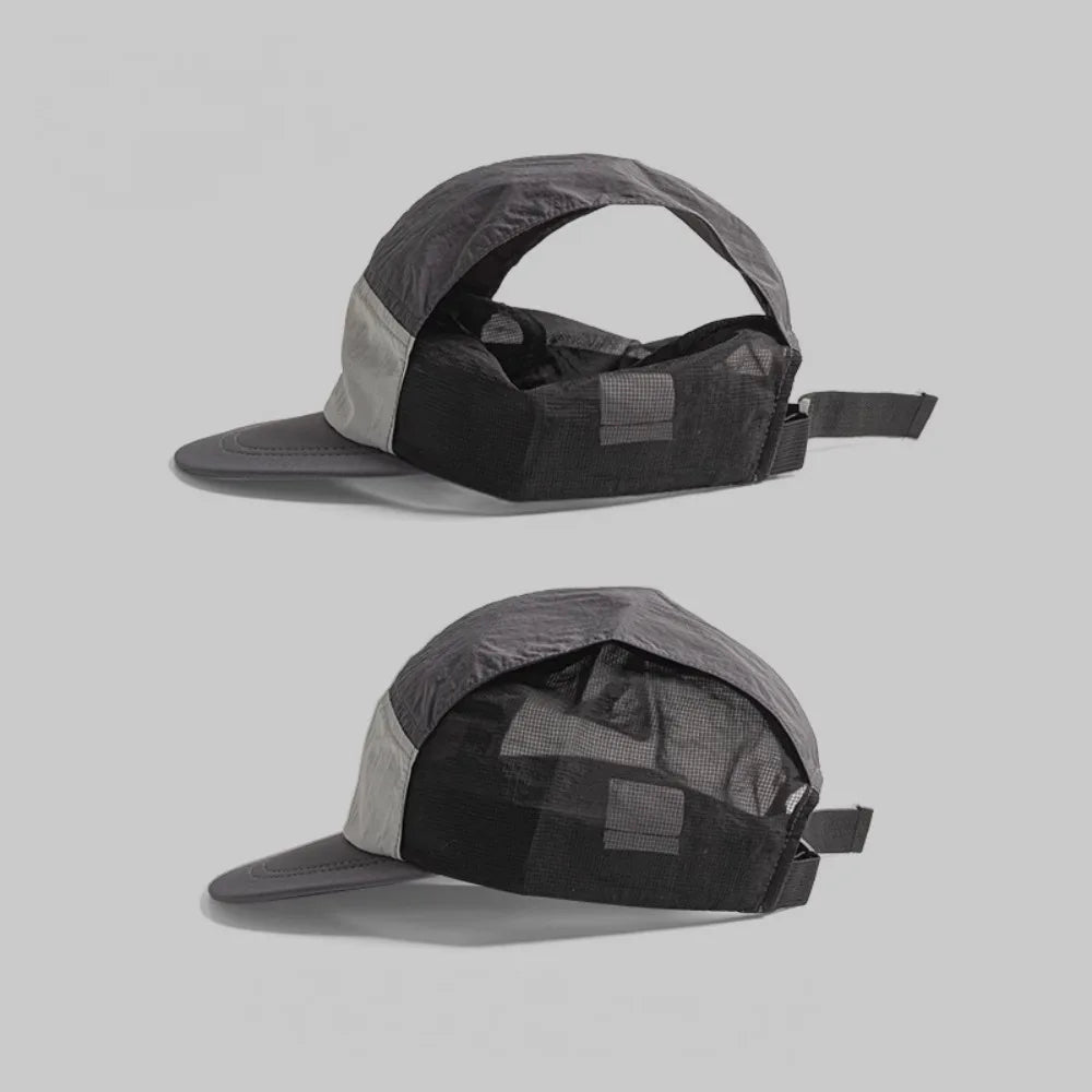 Korean Letter Embroidery Baseball Cap - Peaked Hat, Breathable Mesh Quick Drying UV Protection, Simple ins Style Lightweight