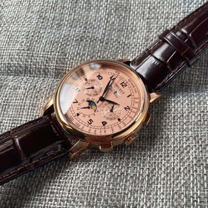 Avtomatska moška ura Multification z datumom, dnevom, mesecem in letom, mehanska moška ura iz 316L, polirano ohišje, indikator dan/noč, 42mm