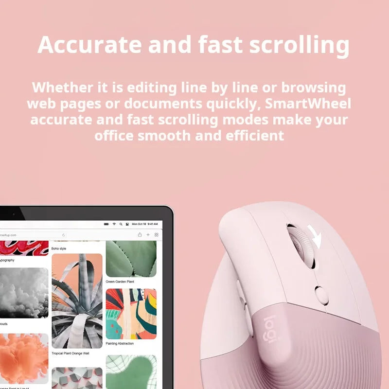 Logitech Lift Ergonomic Bluetooth Wireless Vertical Mouse Small Business Office Mouse Switch Between 3 Devices in Seconds