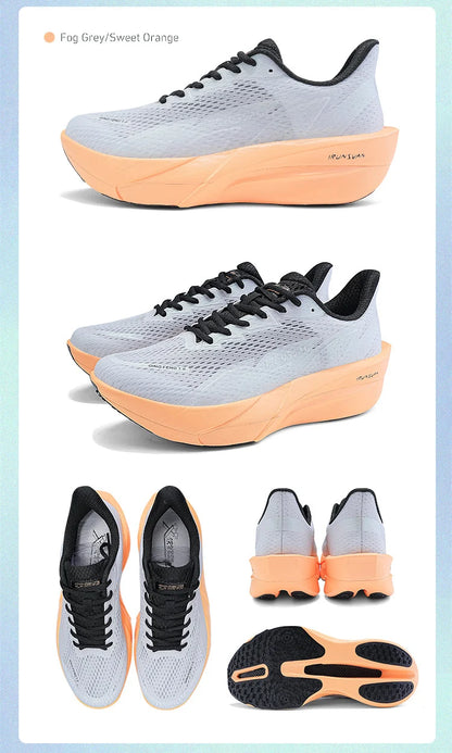 IRUNSVAN Carbonfaser-Sneaker – Laufschuhe für Anfänger und Fortgeschrittene – atmungsaktiv und bequem – Trainingsschuhe mit dicker Sohle – Unisex 130
