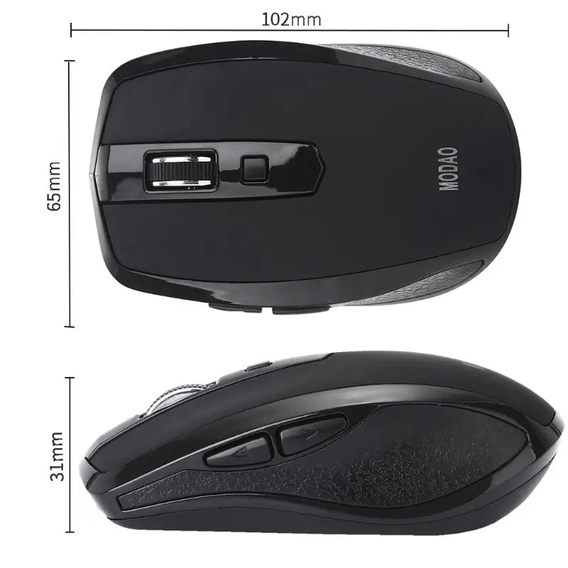 Wireless Mouse Ergonomic Mouse 2.4GHz USB Type C Receiver 800/1200/1600 Adjustable DPI Mice for MacBook Pro Office